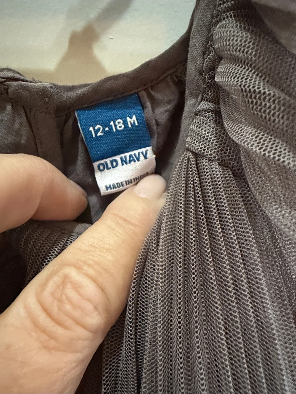 Old Navy Gray Pleated Tulle Party Dress